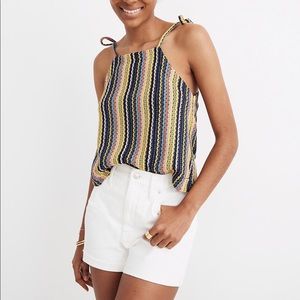 Madewell Texture & Thread Rainbow Crochet Tie Top